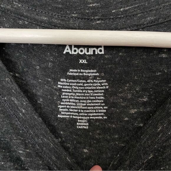 Abound Shirt Henley Long Sleeve Dark Gray Marled Casual Comfy Neutral - Picture 6 of 7